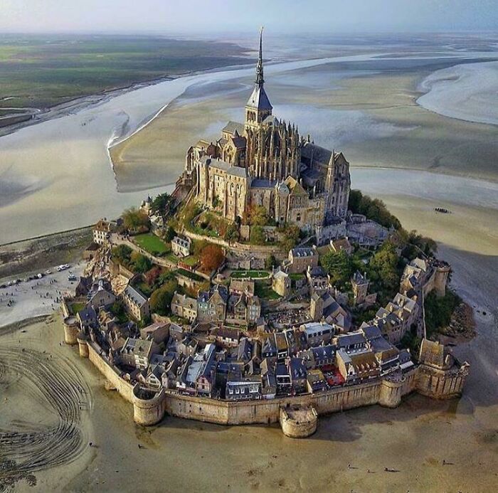 Mount Saint-Michel During Low Tide