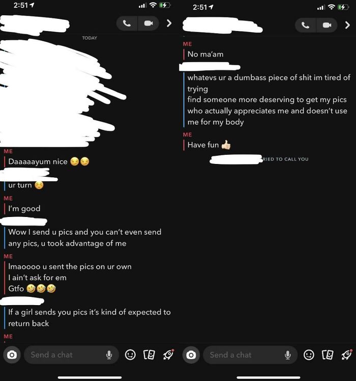 A Random Girl Sent Me Unsolicited Nudes And Got Mad When I Wouldn’t Send Any Back.
