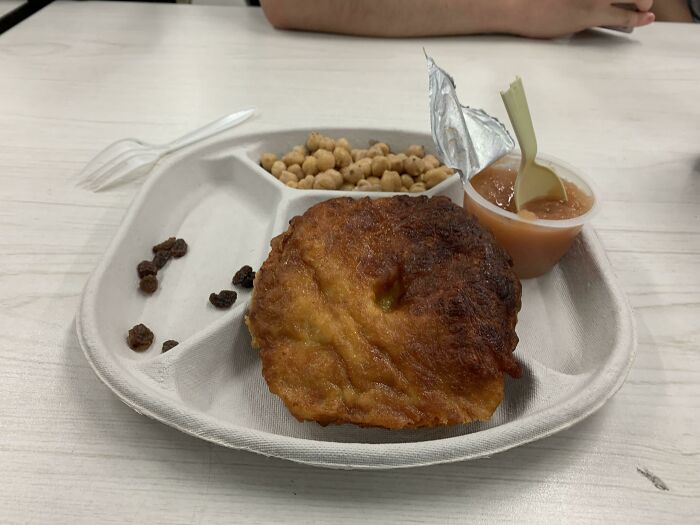 My Friend's School Lunch. I Saw The Other Post And Thought I Would Post My Own. It's A Pizza Bagel Thing