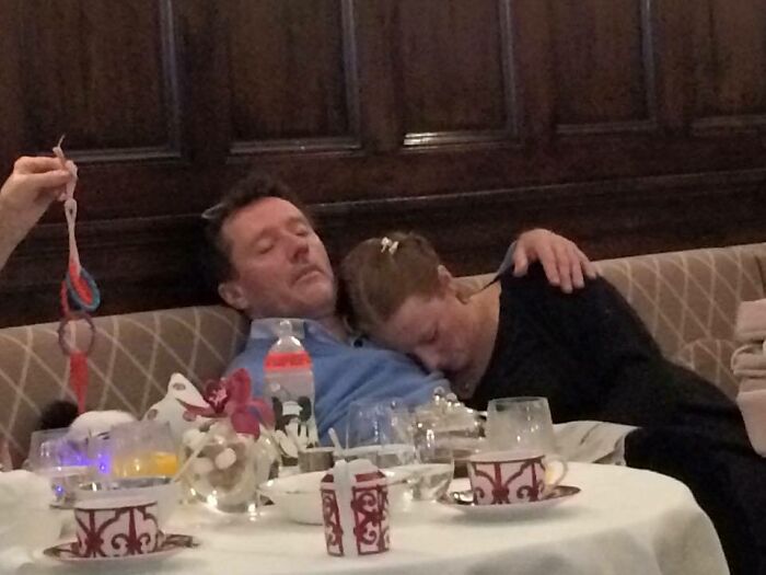 Is It Weird That These People Were Sleeping In A Restaurant?