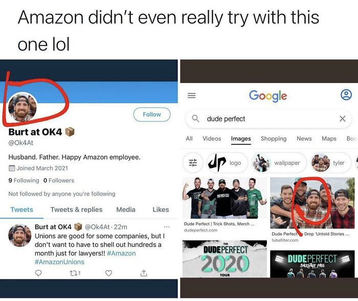 Amazon Making Blatantly Fake Twitter Accounts Ahead Of The Union Vote To Discourage Workers From Unionizing