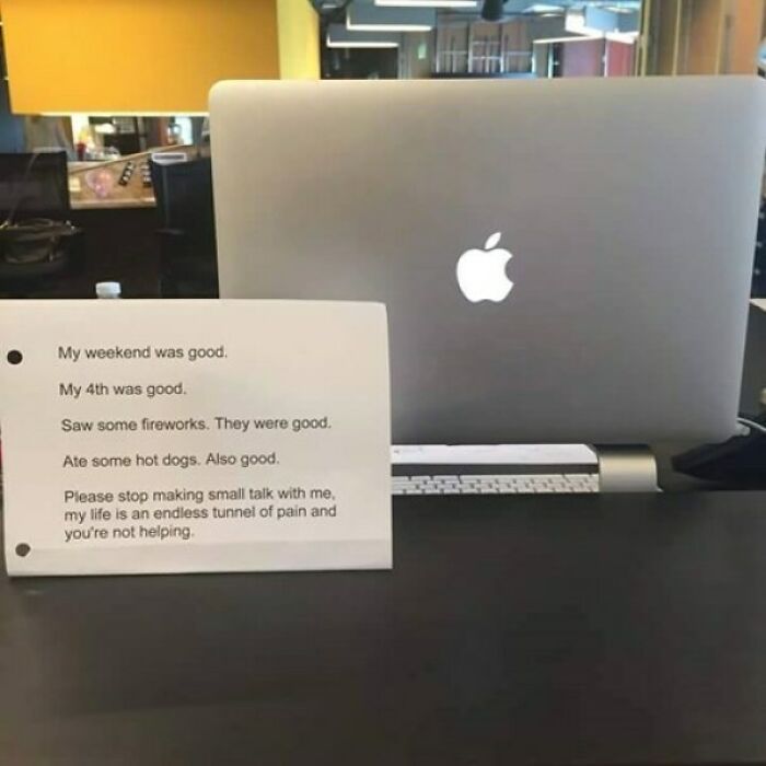 Same Conversation After Every Holiday Weekend