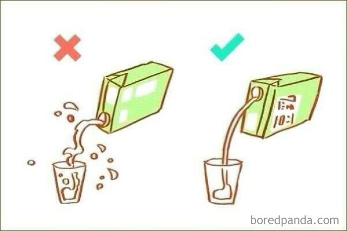 How To Properly Pour A Beverage From A Box/Carton