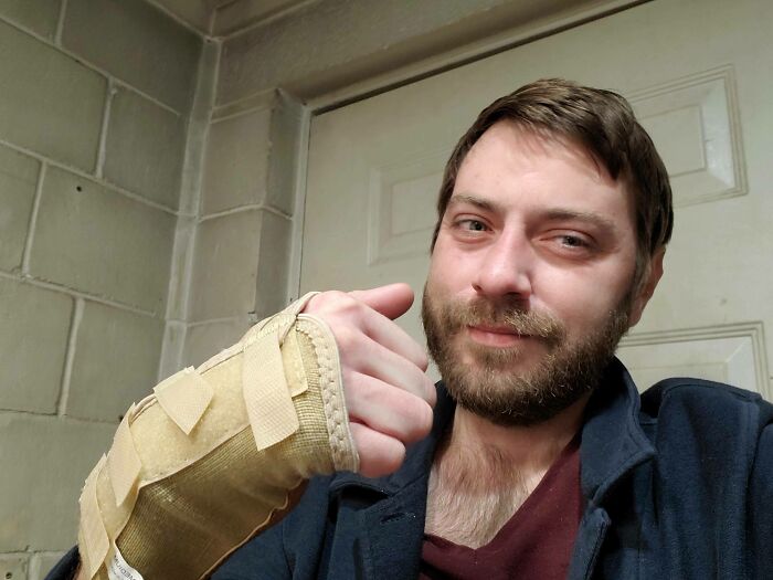 I Slept Wrong Last Night. Can't Use My Hand Now. Yay