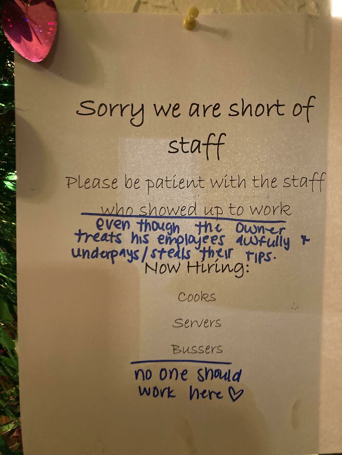 Saw This At A Restaurant Today