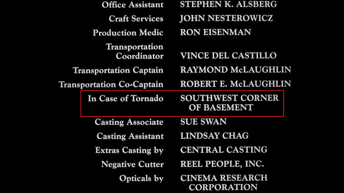 Some Good Advice In The End Credits Of The Naked Gun (1988)