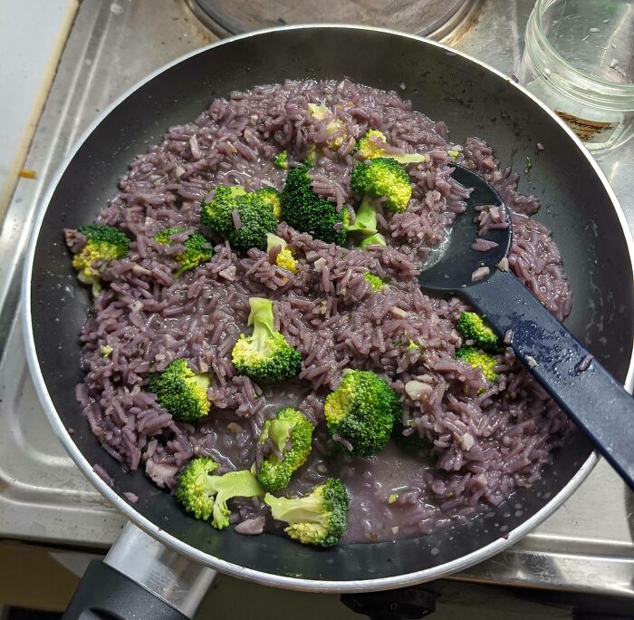 I May Have Overestimated How Much Red Wine My Risotto Needed