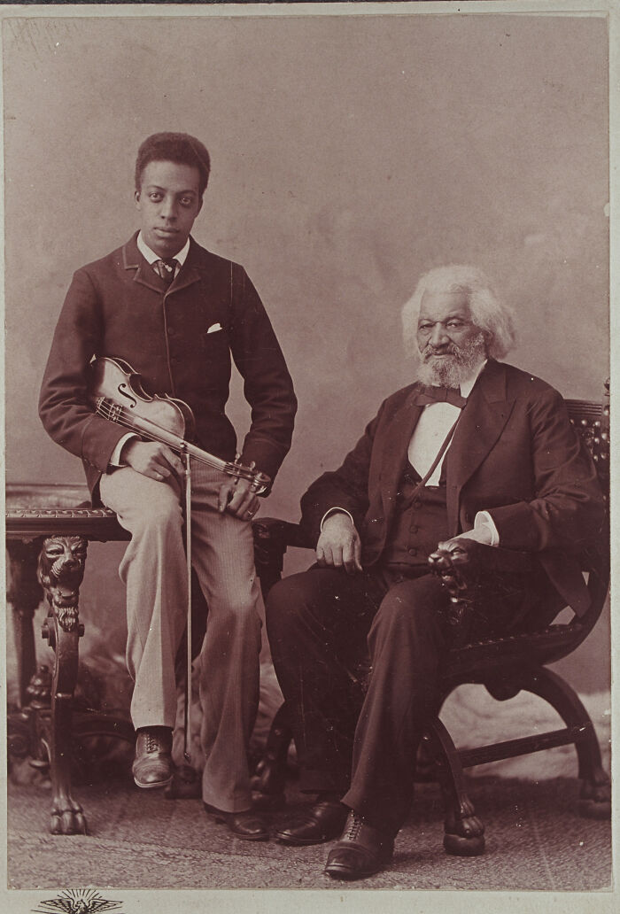 Frederick Douglass With His Musician Grandson Joseph Douglass, 1894. 