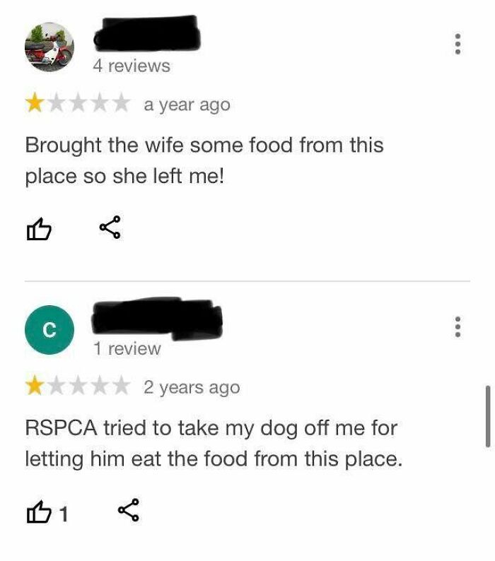 Some Scathing Reviews On A Local Chippy