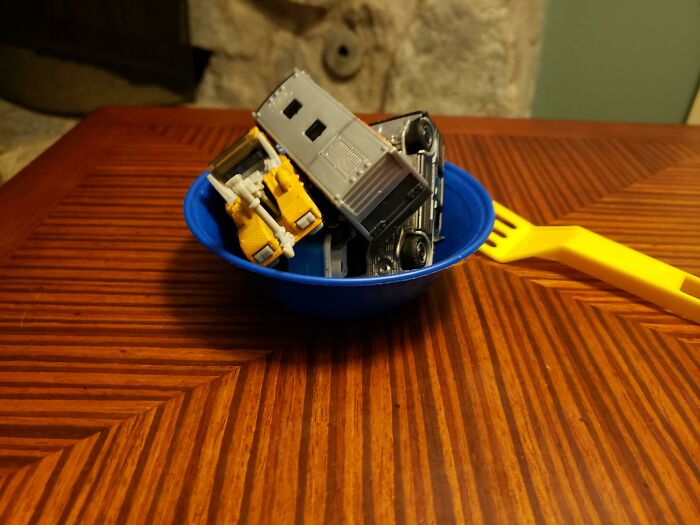 Don't Be Jealous Fellas, But My 3 Year Old Made Me Car Soup Today. 10/10 Would Order Again