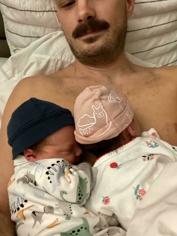 Despite The Odds Myself As A Fraternal Twin Graduated With Fraternal Twins.. Couldn’t Be Happier.