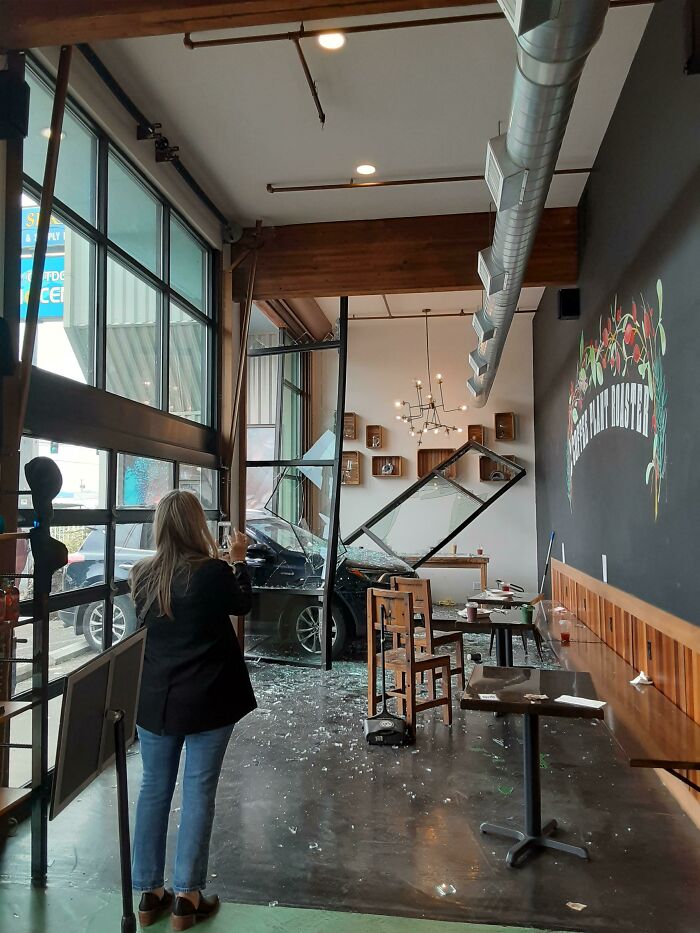 Someone Drove Into My Work Today