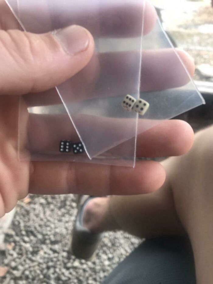 My Buddy Ordered Some New Dice And Forgot To Check The Size