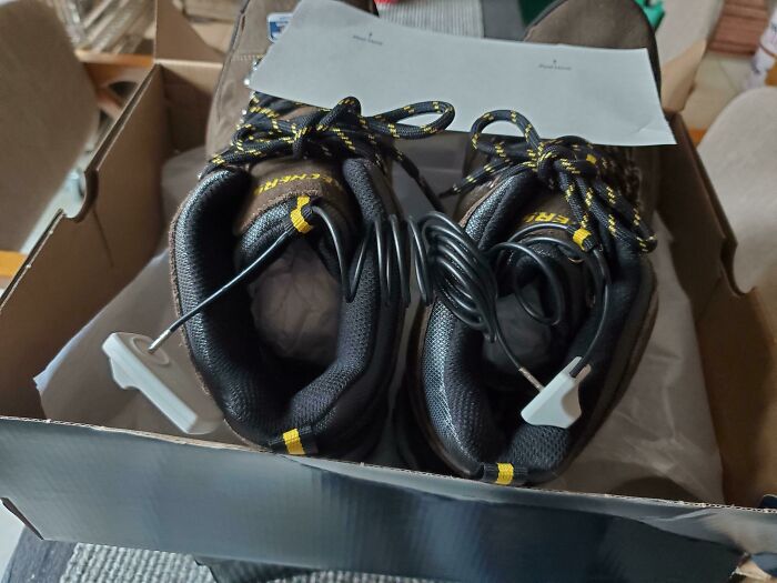 I Ordered Shoes Online. They Came With An Attached In-Store Security Cable