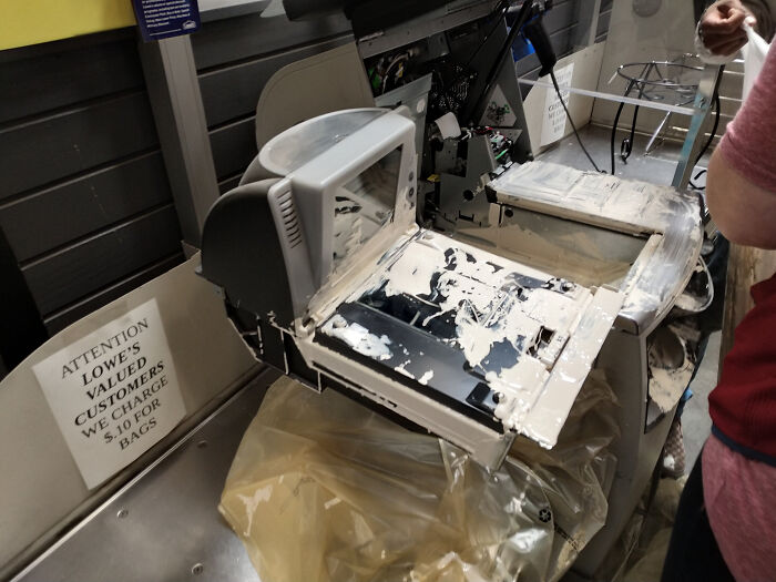 When The Employee Doesn't Put The Lid On The Paint Can Properly