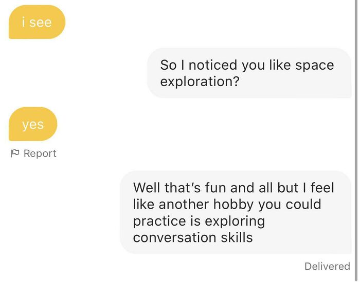 After Too Many One Word Replies 