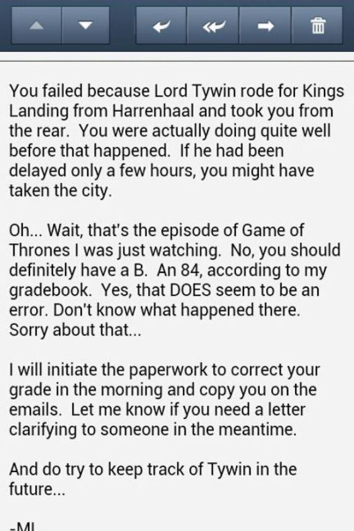 Facebook Friend Emailed His Professor Over A Grade Dispute. This Was His Response