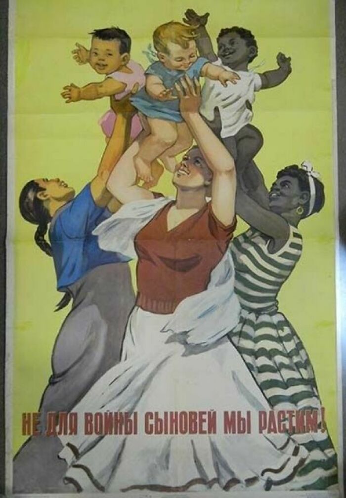 “We Are Not Raising Our Sons For War!" Soviet Poster, 1957