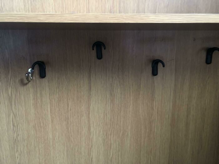 The Hooks (Pegs?) In Our School Restroom