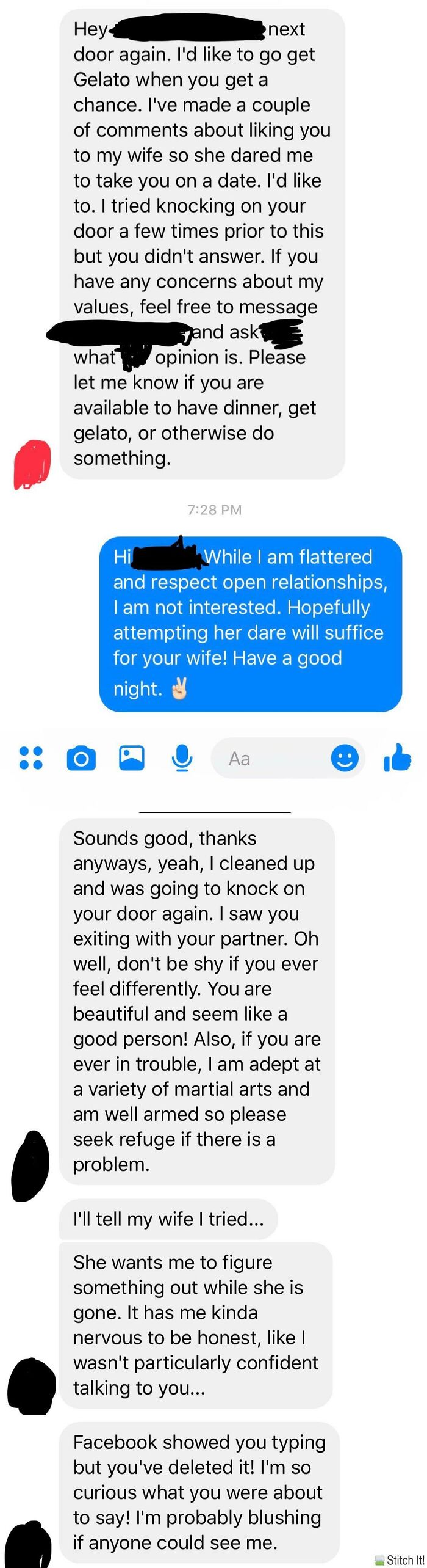 I Live In An Apartment Complex. This Is My Next Door Neighbor. Never Talked To Him Before