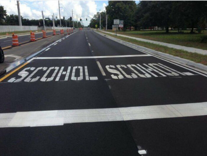 Florida Man Spells School Wrong, Twice