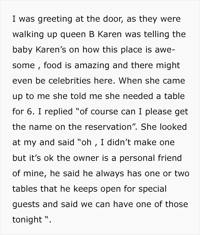 Karen Confuses The Restaurant Owner With A Waiter, Treats Him Like Garbage, Ends The Night With An Unexpected $4k Bill