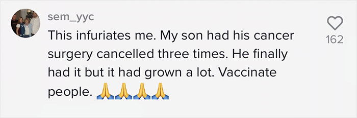 Woman With Brain Tumor Scared And Heartbroken Over The Fact She Can't Get It Removed Because Of Unvaccinated People Woman With Brain Tumor Scared And Heartbroken Over The Fact She Can't Get It Removed Because Of Unvaccinated People