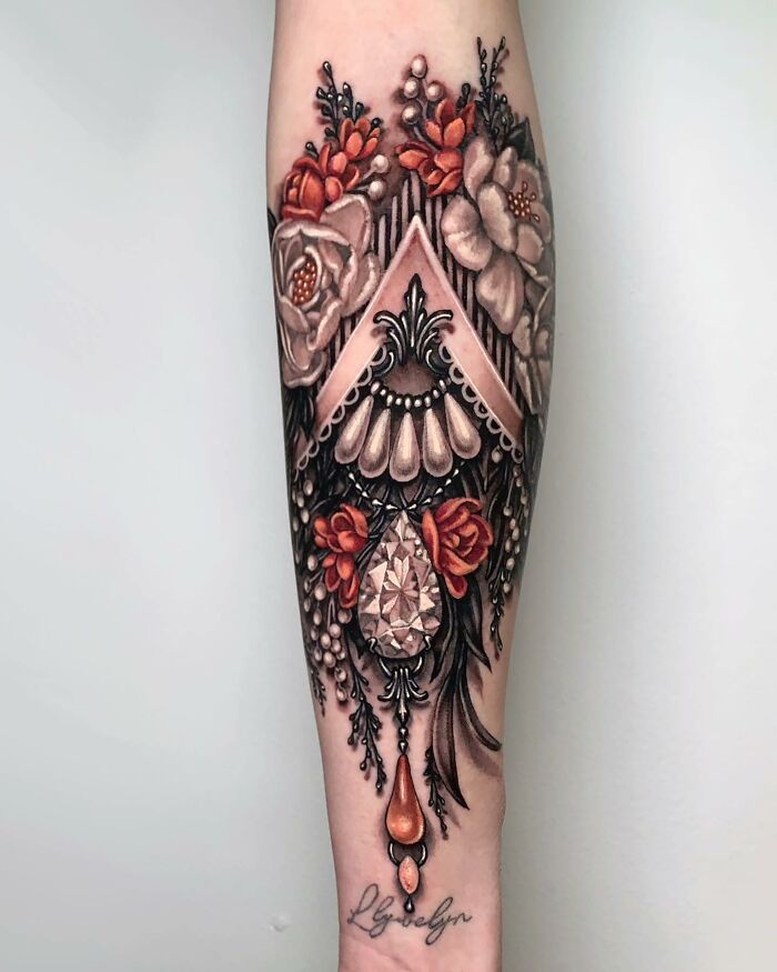 These 30 Masterclass Jewelry Tattoos By Celebrity Ink Artist Ryan Ashley Might Be Better Than The Real Thing