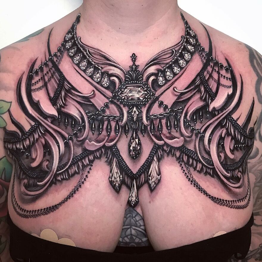American Tattoo Artist Creates Amazing Tattoos That Imitate Jewelry On The Body