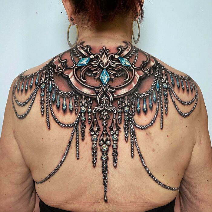 These 30 Masterclass Jewelry Tattoos By Celebrity Ink Artist Ryan Ashley Might Be Better Than The Real Thing