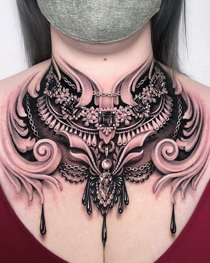 American Tattoo Artist Creates Amazing Tattoos That Imitate Jewelry On The Body