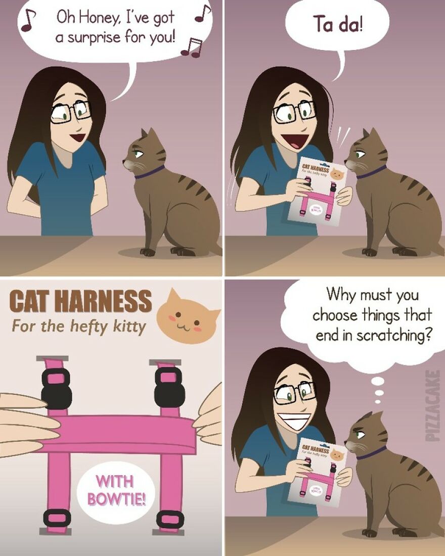 Artist Illustrates In A Fun Way Everyday Life With Her Family And An Adorable Adopted Cat