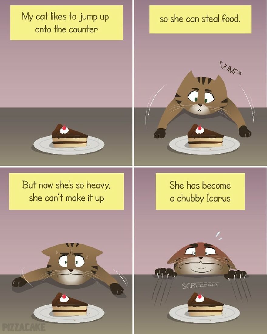 Artist Illustrates In A Fun Way Everyday Life With Her Family And An Adorable Adopted Cat