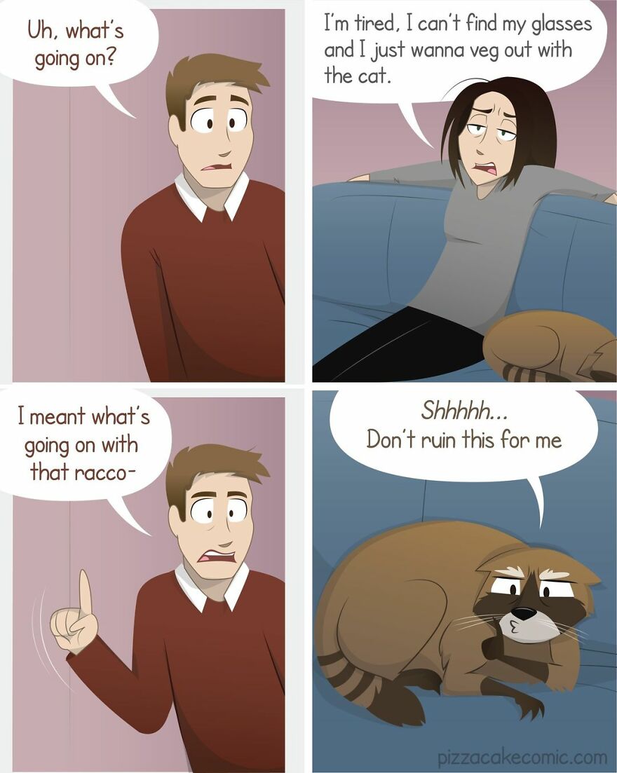 Artist Illustrates In A Fun Way Everyday Life With Her Family And An Adorable Adopted Cat