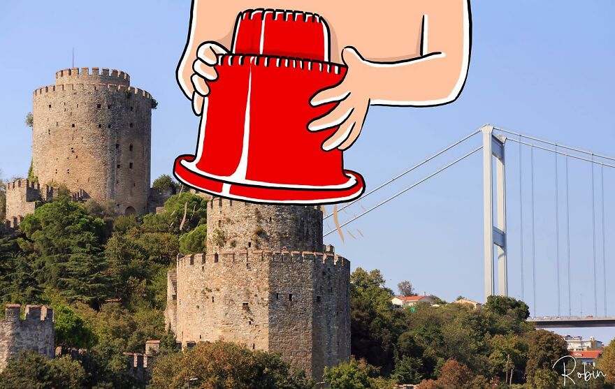 Artist Mixes Digital Illustrations With Real Monuments And The Result Is Incredible