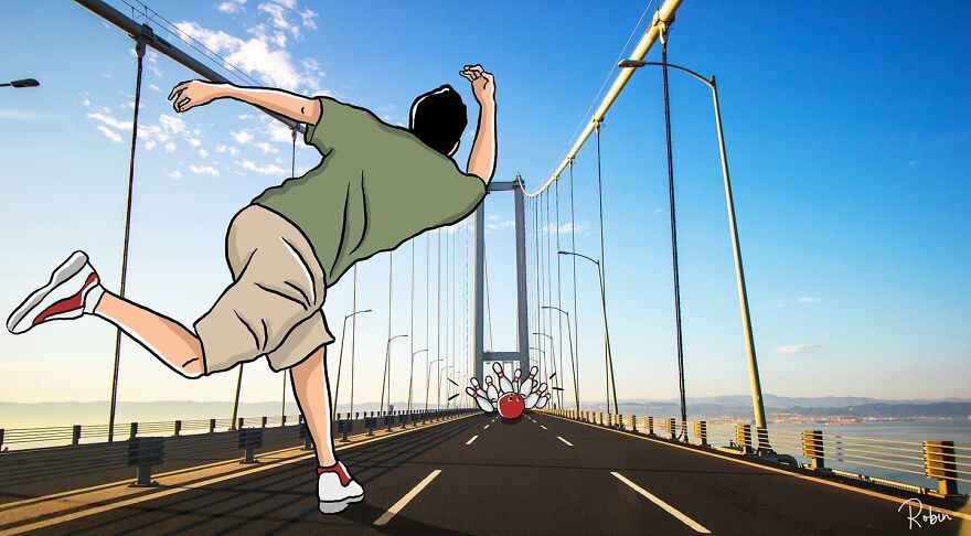 Artist Mixes Digital Illustrations With Real Monuments And The Result Is Incredible