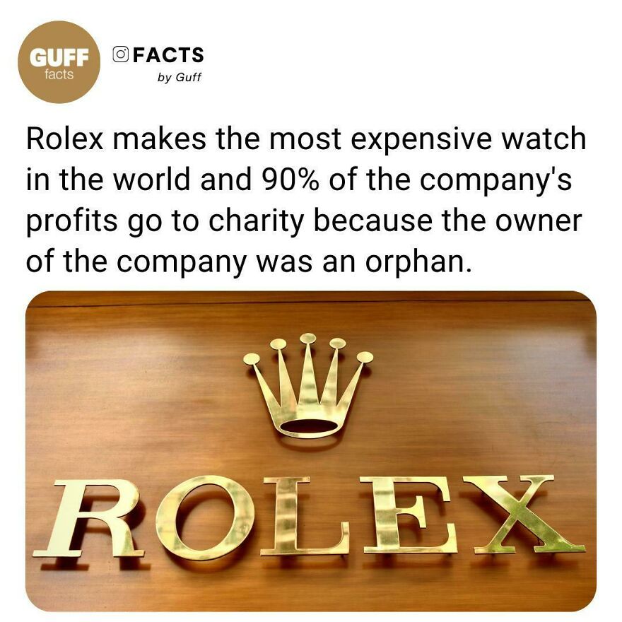 ⌚ Upon The Death Of His Wife In 1944, Wilsdorf Established The Hans Wilsdorf Foundation, A Private Trust, In Which He Left All Of His Rolex Shares, Ensuring That Some Of The Company's Income Would Go To Charity. Wilsdorf Died In 1960, And Since Then The Trust Has Owned And Run Rolex S.a.⁠
⁠
_____⁠
⁠
👏 Rolex Sa Is Owned By The Private Hans Wilsdorf Foundation, Which Is Registered As A Charity And Does Not Pay Corporate Income Taxes. In 2011, A Spokesman For Rolex Declined To Provide Evidence Regarding The Amount Of Charitable Donations Made By The Wilsdorf Foundation. In Geneva Where The Company Is Based, It Is Said To Have Gifted, Among Many Things, Two Housing Buildings To Social Institutions Of Geneva.⁠
⁠
_____⁠
⁠
source: Link In Our Bio. 🔗