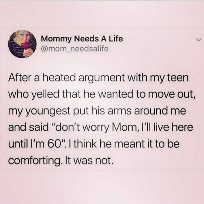 Funny and spot-on post from Marriage and Martinis IG page about a mom’s kids and humorous family dynamics.