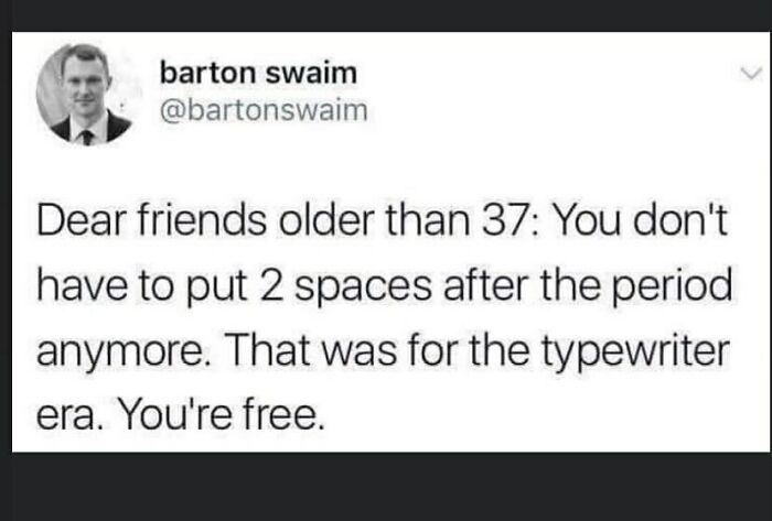 Nope. Still Can’t Do It. Twitter: Bartonswaim
•
•
•
•
#90skid #millenials #genx #genz