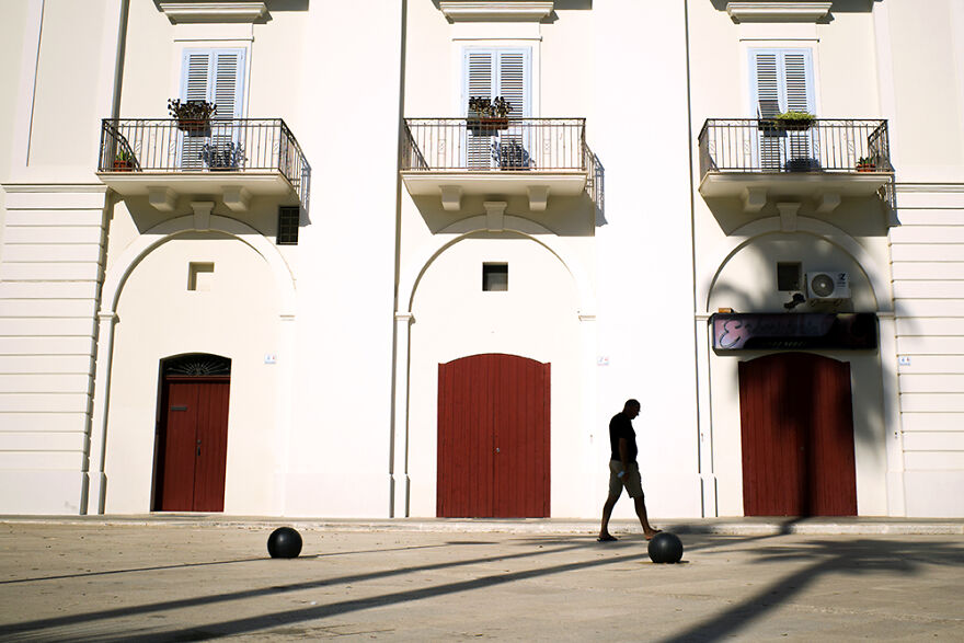 Day 183: I Tried To Take Some Pictures In The Afternoon But It Was Too Warm And I Met Just A Solitary Man In The Middle Of The Square