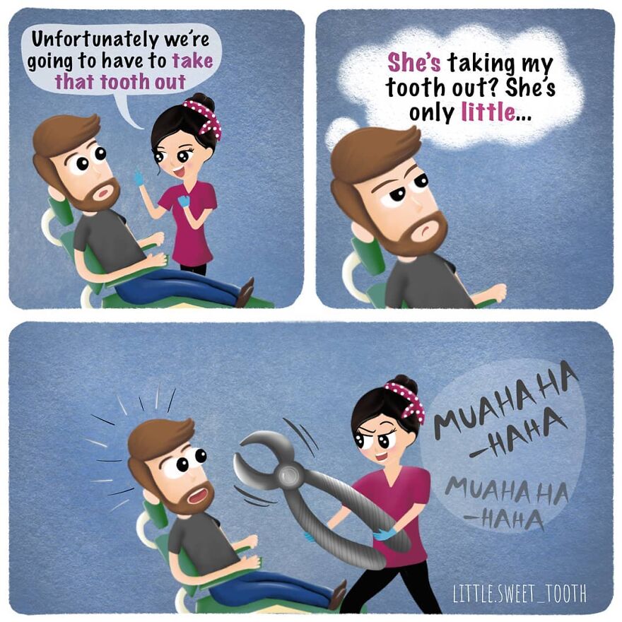 Dentist Uses His Free Time To Create Comics About His Profession And They Are Very Cute