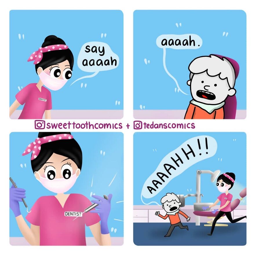Dentist Uses His Free Time To Create Comics About His Profession And They Are Very Cute