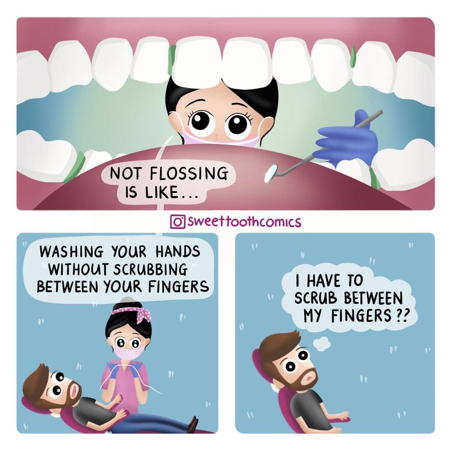 Dentist Uses His Free Time To Create Comics About His Profession And They Are Very Cute