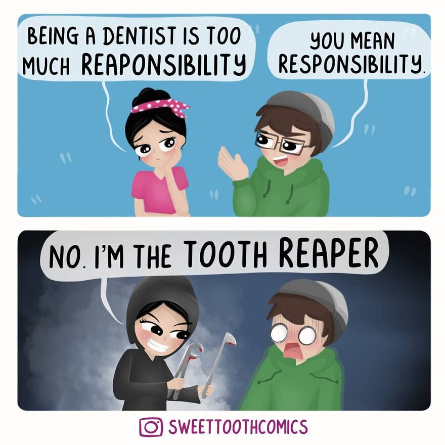 Dentist Uses His Free Time To Create Comics About His Profession And They Are Very Cute