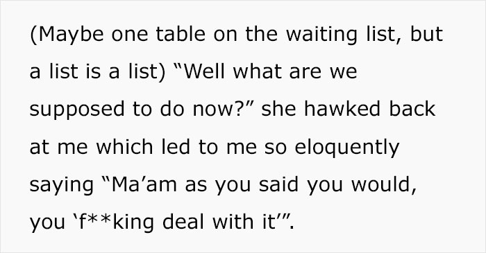 &ldquo;A Cosmo In One Hand And Filet Mignon In Another&rdquo;: Rude Karen Won&rsquo;t Listen To Waiter&rsquo;s Warning About Rain, Loses The Table For The Whole Group