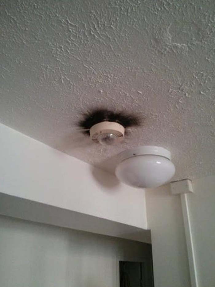 The Definition Of Irony: My Neighbor's Smoke Alarm Spontaneously Burst Into Flames