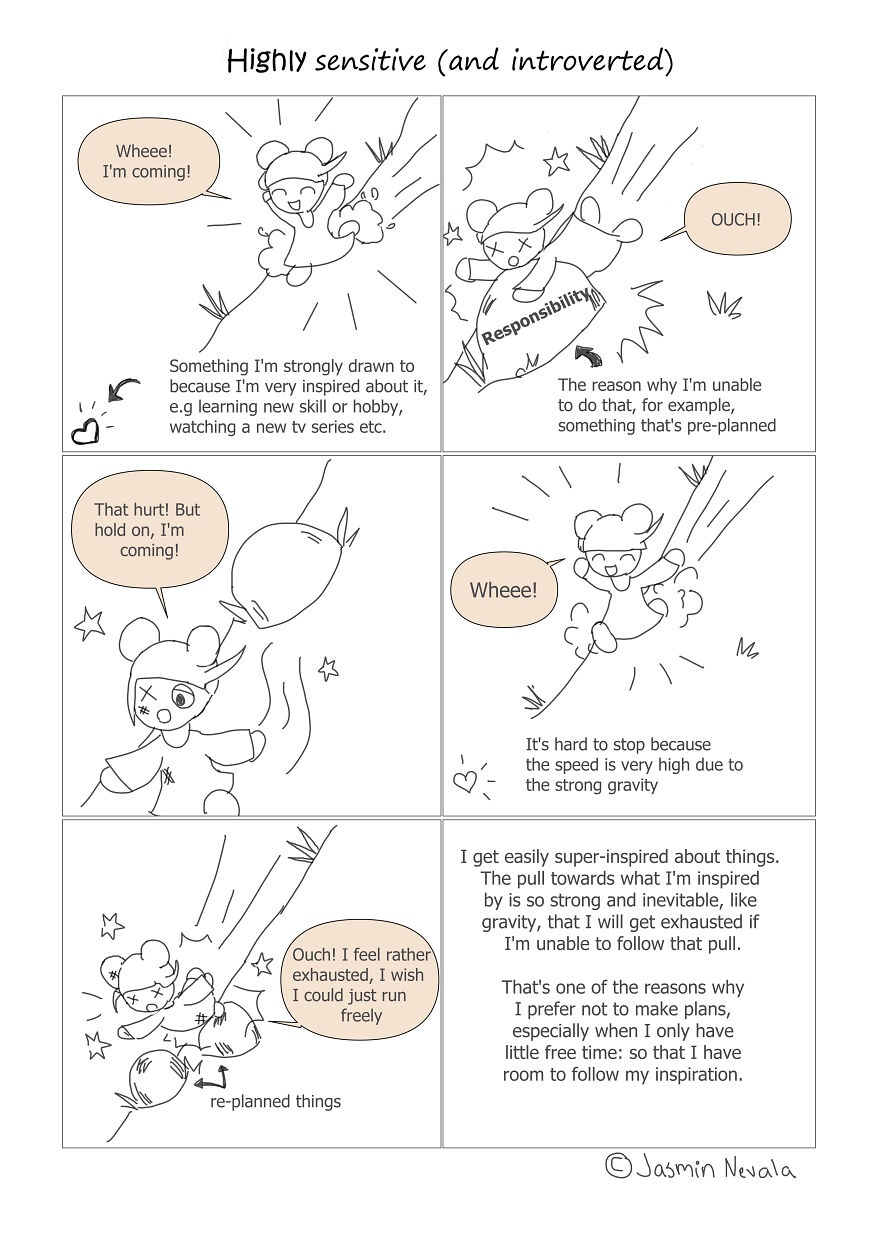 I Created Comics About Being A Highly Sensitive And Introverted Person