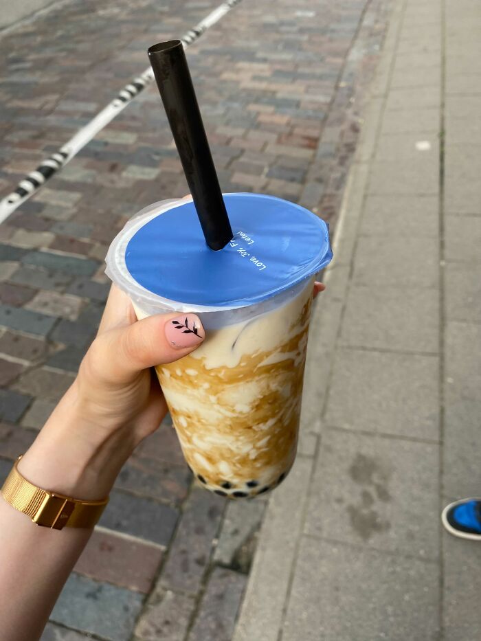 Bubble Tea With Tapioca Pearls