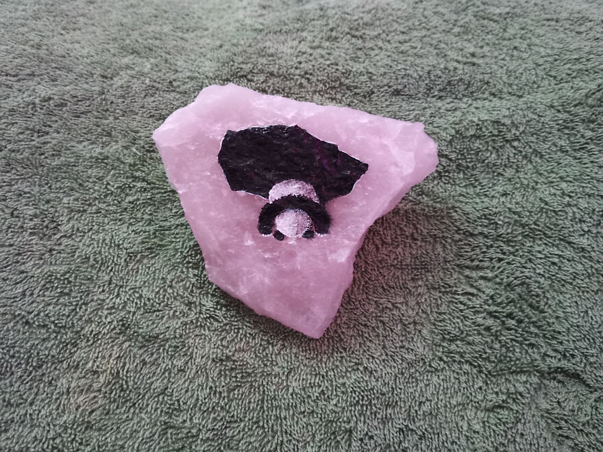 Painting On Rose Quartz