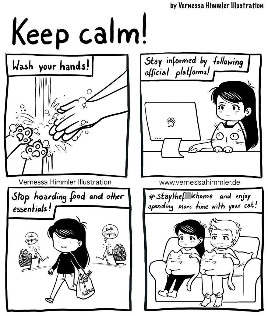 Illustrator Shares Her Daily Life With Two Cats In Fun Comic